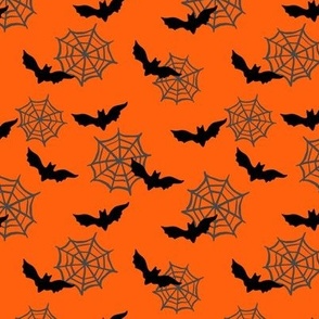 Bats and Spiderwebs Orange