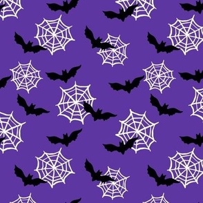 Bats and Spiderwebs Purple