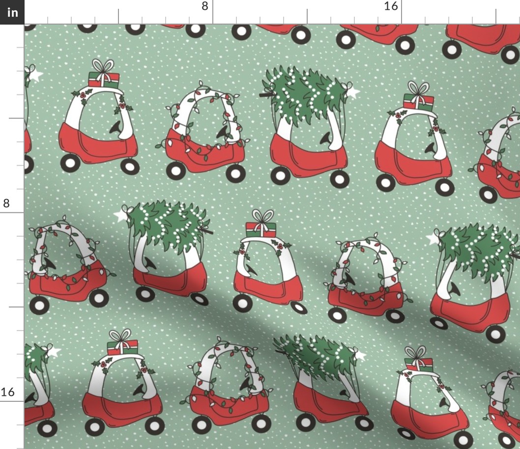 Christmas Kid's Car Light Green - large scale