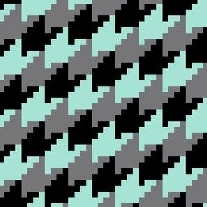 mint black gray houndstooth full size