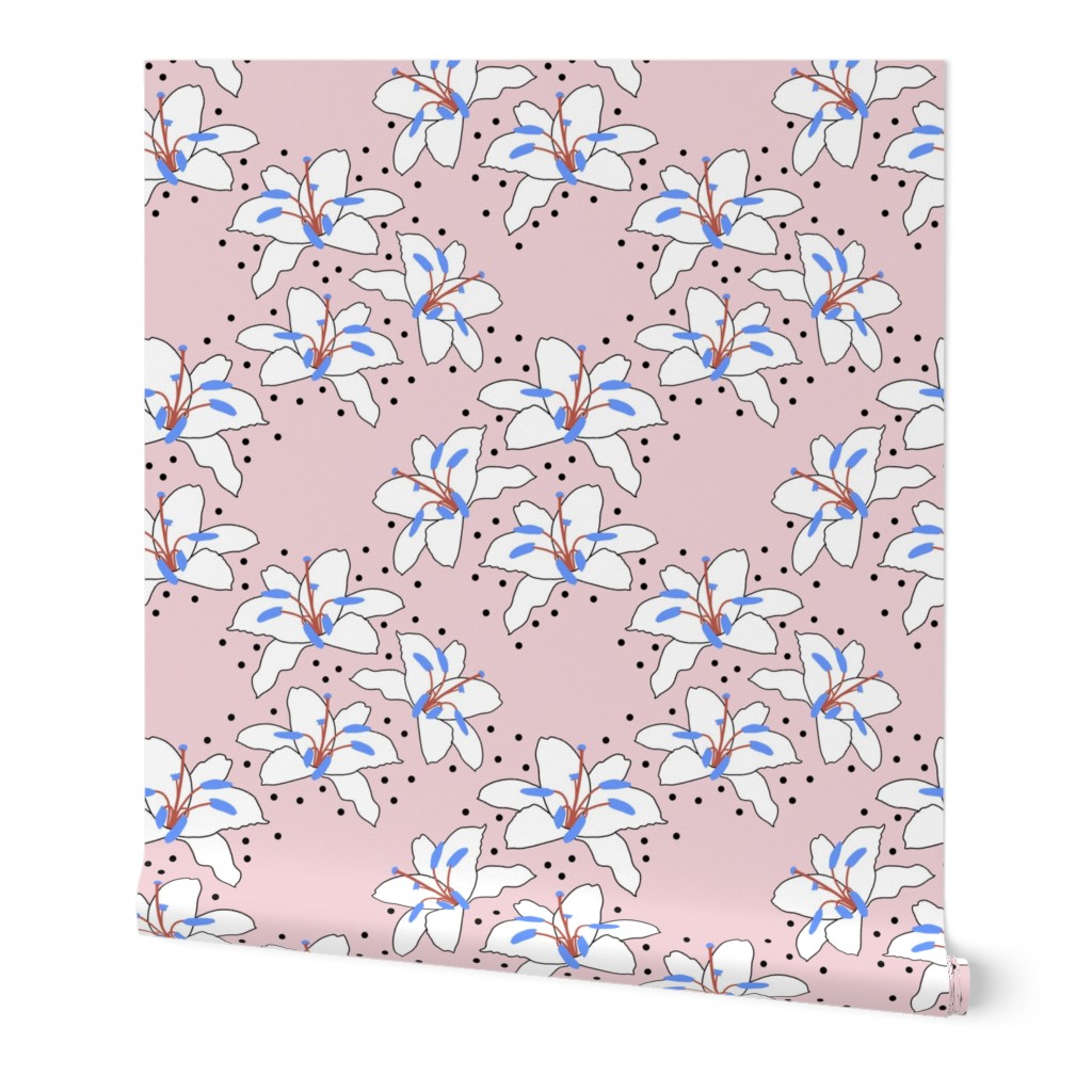 Joyful Lilies! (cornflower) - cotton candy, medium