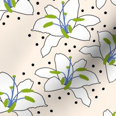 Joyful Lilies! (peridot) - blush cream, medium