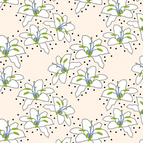 Joyful Lilies! (peridot) - blush cream, medium