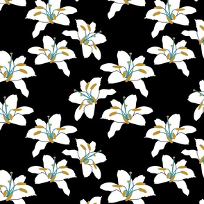 Joyful Lilies! (mustard gold) - black, medium