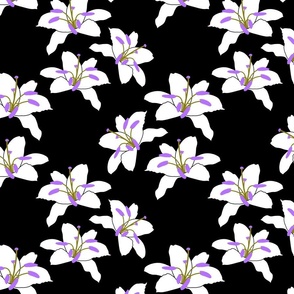 Joyful Lilies! (violet) - black, medium