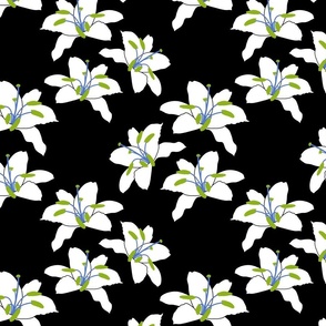 Joyful Lilies! (peridot) - black, medium