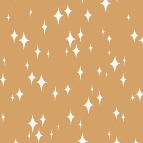 Starry Night - Ochre Xmas Stars Small - Hufton-03