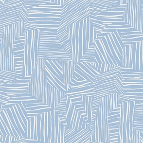Stripy patchwork - sky blue - large
