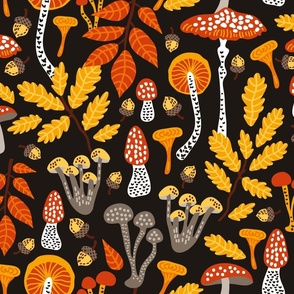 Autumn Mushroom Forest
