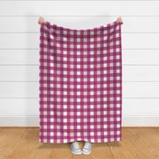 Magenta pink and purple gingham