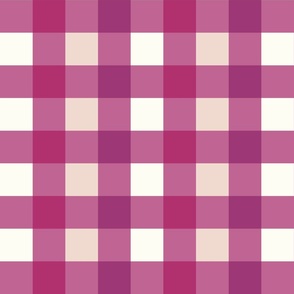 Magenta pink and purple gingham