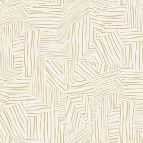 Stripy patchwork - ochre - inverse - large