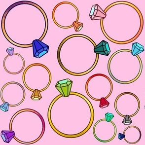 Rings on pink