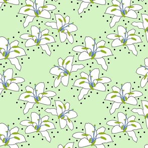 Joyful Lilies! (peridot) - mint green, medium