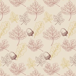 Falling leaves - Cream beige