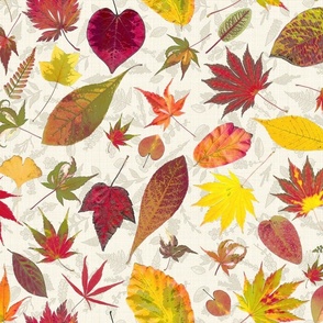 fall botanical linen 