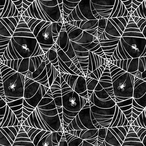 Spiderwebs Black 1/2 Size