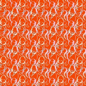 Bubbles on  Red Orange