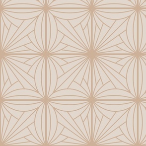 Floral stucco tiles - beige