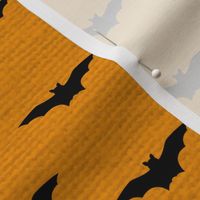 Halloween Bats on Orange, Halloween Fabric