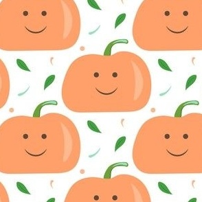 Orange pumpkin with smile