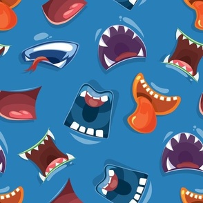 Halloween Monster Mouth, Halloween Fabric, Monsters