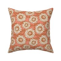 Sunflower Pattern in Coral Pink - Small