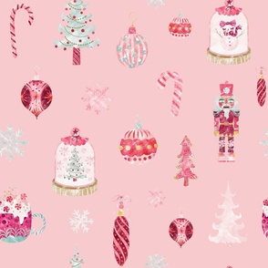 nutcracker and baubles pink
