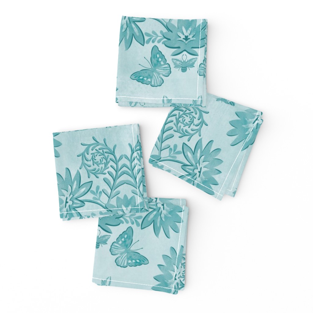 tonal damask blue