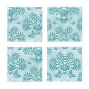 tonal damask blue