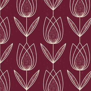 Calming Tulips - Merlot - small size
