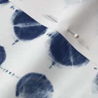 Shibori itajime indigo blue dots tiedye
