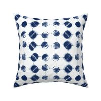 Shibori itajime indigo blue dots tiedye