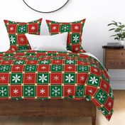 Christmas Ornaments Retro Plaid - christmas plaid, christmas gingham, snowflakes, decorations