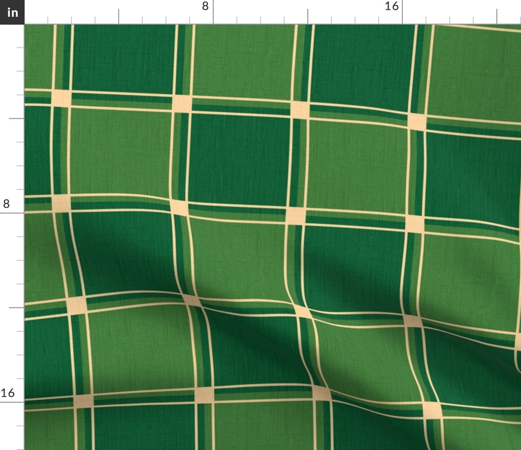 Christmas Retro Green Gingham - Christmas check, buffalo check, christmas plaid