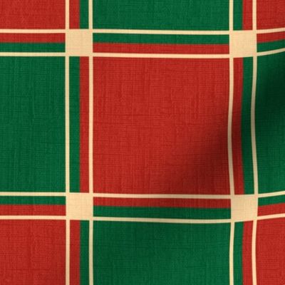 Christmas red-green retro gingham - Christmas check, buffalo check, christmas plaid 