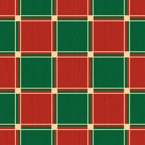 Christmas red-green retro gingham - Christmas check, buffalo check, christmas plaid 