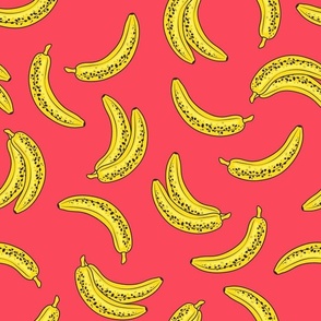 Bananas on fruit punch background - 3 inch