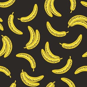 Bananas on black - 3 inch
