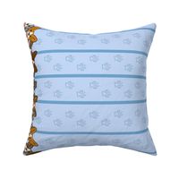 Party of cartoon Cardis border - blue