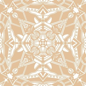 Geometric pattern on gold and white