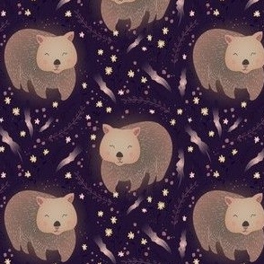 wombats night meadow purple 