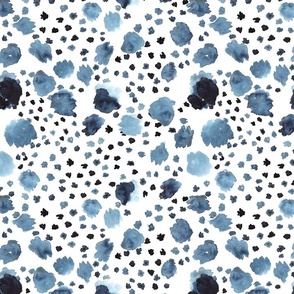 Watercolor indigo spots