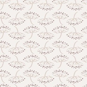Spotty floral repeat pattern in neutral colours