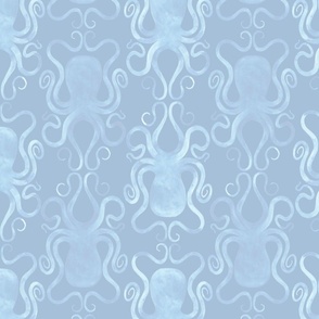 Cloudy watercolor octopus