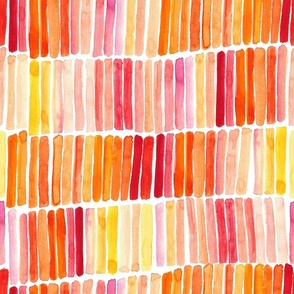 Orange pink watercolor palette shading 