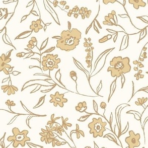Ditsy Buttercup Floral - Medium Yellow Hufton Studio