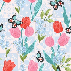 Tulip Butterfly Tiles