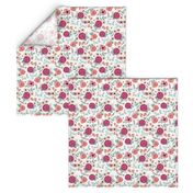 Medium Scale F You Funny Adult Sarcastic Humor Floral on White