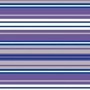 Lavender Purple Blue and White Horizontal Stripe